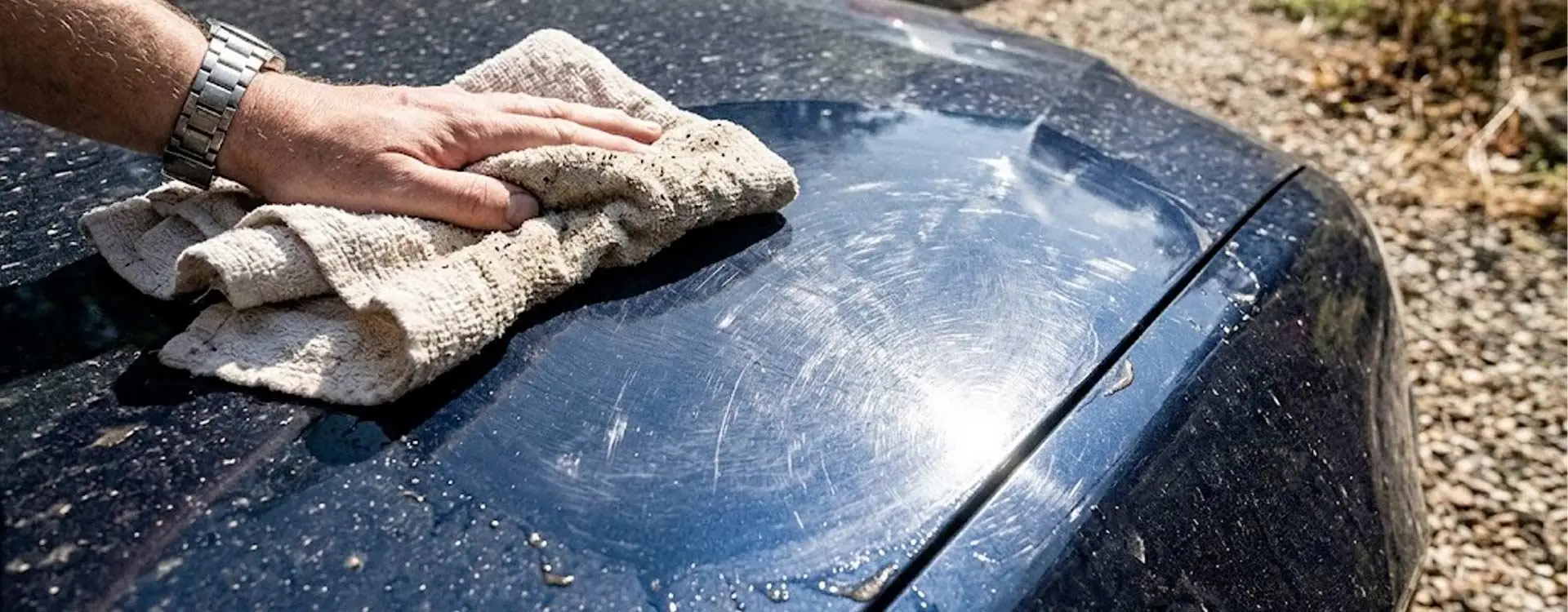 car swirl marks and paint scratches caused by poor washing methods